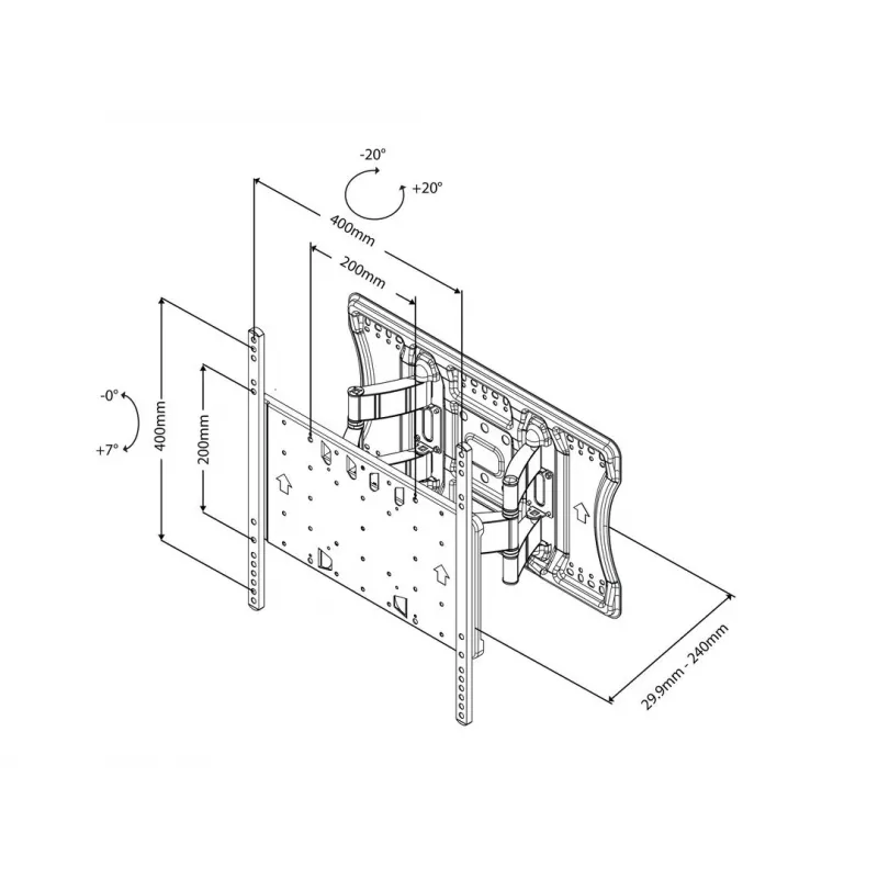 Halterung Multibrackets M VESA Super schlank Tilt & Turn