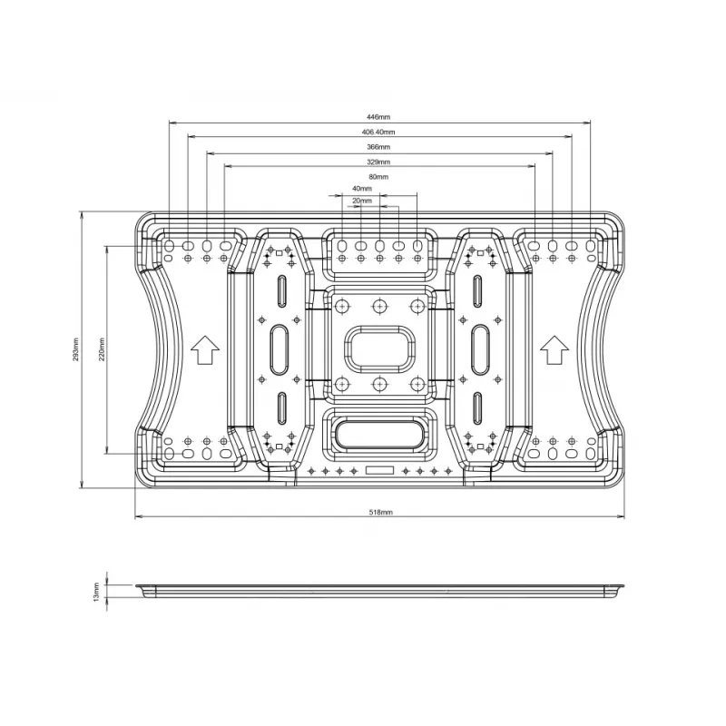 Multibrackets M VESA Super schlank Tilt & Turn HD, 52 kg, 101,6 cm (40 Zoll), 2,16 m (85 Zoll), 100 x 100 mm, 400 x 400 mm, 0 - 7°