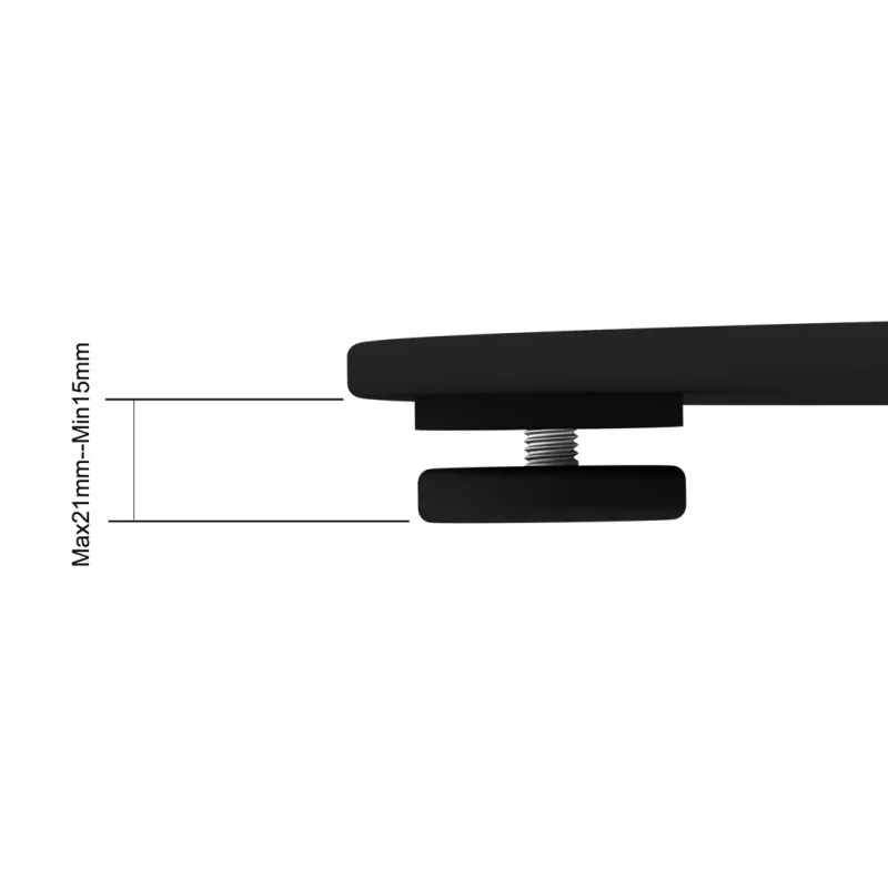Displayständer Multibrackets M 180 Single Schwarz mit Bodenplatte