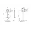 Displayständer Multibrackets M 180 Single Schwarz mit Bodenplatte