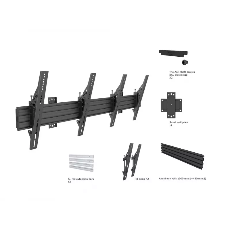 Wandhalterung Multibrackets M Wallmount Pro MBW2U Tilt Schwarz