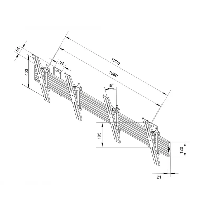 Wandhalterung Multibrackets M Wallmount Pro MBW2U Tilt Schwarz