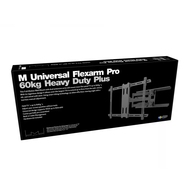 Mastmontagehalterung Multibrackets M Universal Flexarm Pro 60 kg Heavy Duty Schwarz