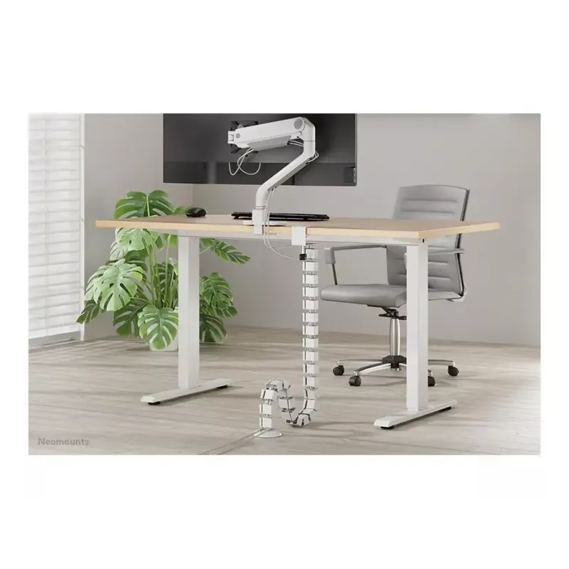 Kabelkanal mit Klemmbefestigung Neomounts ADS06-131WH, universeller weißer Kabel-Organizer