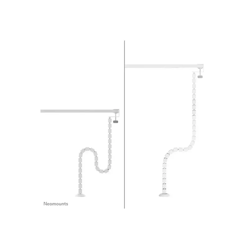 Kabelkanal mit Klemmbefestigung Neomounts ADS06-131WH, universeller weißer Kabel-Organizer