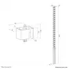 Kabelkanal Neomounts ADS06-133BL – schraubbefestigter magnetischer Kanal, schwarz