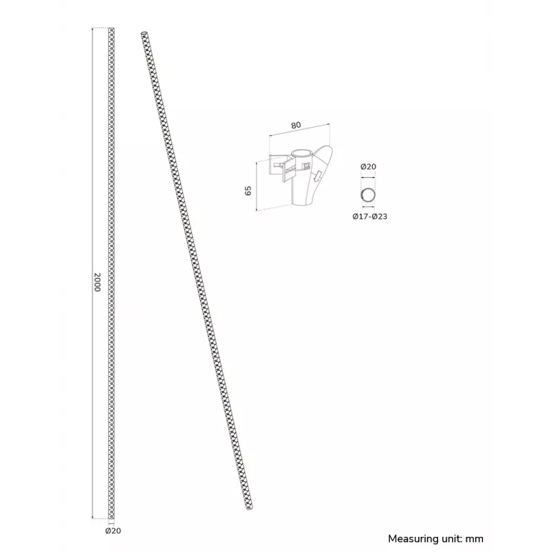 Kabelhülle Neomounts ADS06-141WH, Kabelmanagementschlauch Ø20 mm, weiß