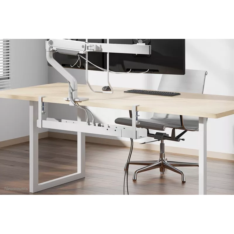 Kabelwanne Neomounts ADS07-120WH Klemmdesign, universell, weiß