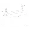 Kabelwanne Neomounts ADS07-121WH Klemm-Design, universelle Montage, weiß