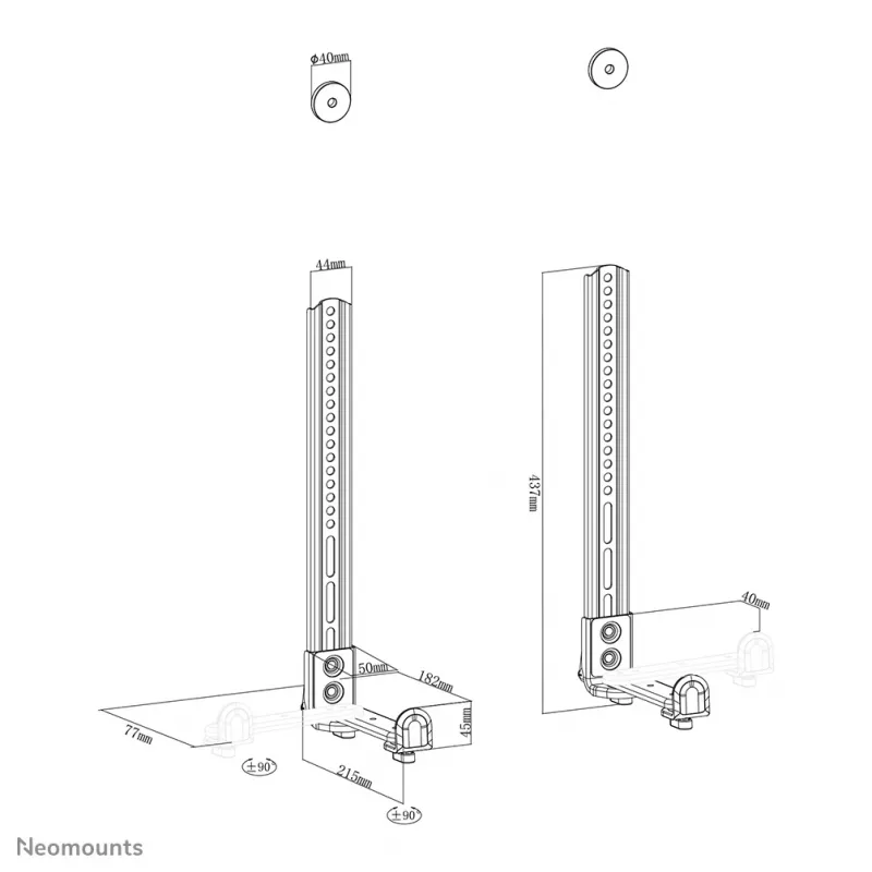 Neomounts AWL29-650BL1 Halterung für Videobar/Soundbar VESA - max. 15 kg - universal