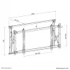 Video-Wandhalterung Neomounts LED-VW1750Schwarz — Einzelbildschirm, unterstützt 32 Zoll–55 Zoll, max. 35 kg, VESA 200x200–600x400, schwarz