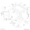 Multimedia-Wagen Neomounts MED-M200 Aluminium Weiß 1080 mm
