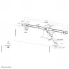Schreibtisch-Monitorhalterung Neomounts NM-D775DX3WHITE