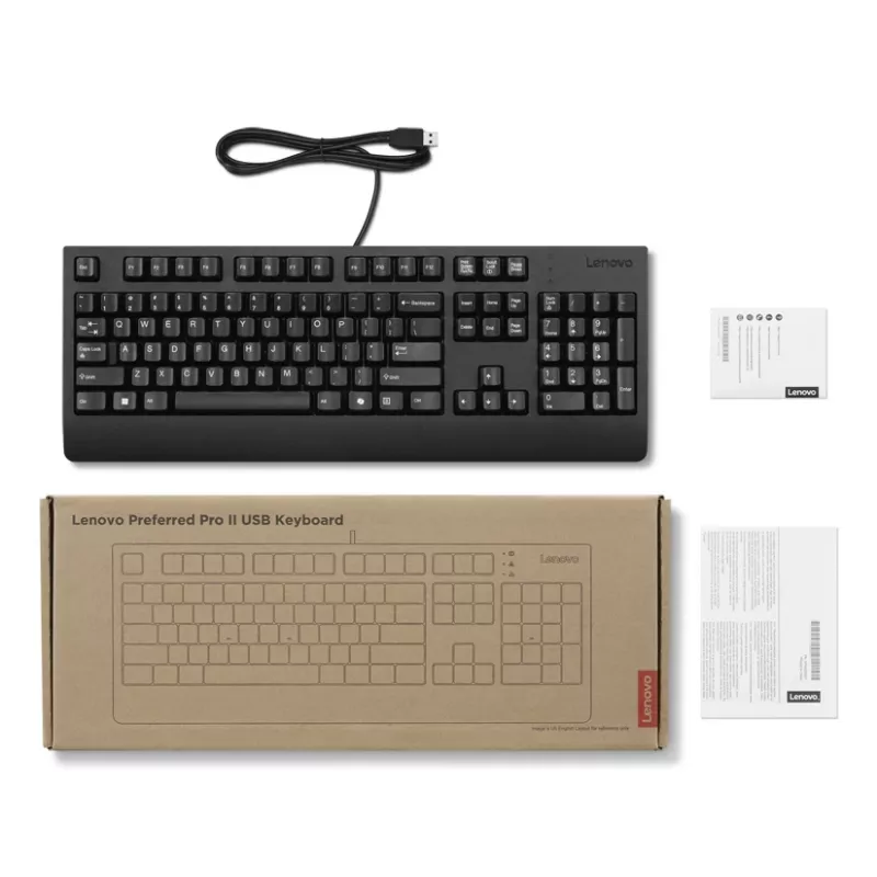 Lenovo 4Y41R64620 Tastatur Home/Office USB Kasachisch Schwarz