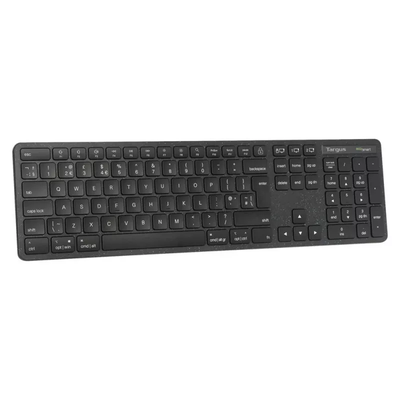 Targus EcoSmart AKB873NO Tastatur Universal RF Wireless + Bluetooth QWERTY Nordic Schwarz