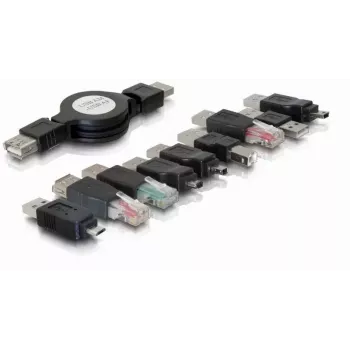 USB-Adapter-Kit DeLOCK 18612 Schwarz 10-teilig