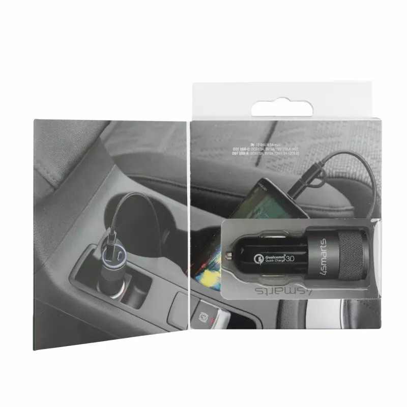 Mobile device charger 4smarts 464448 Universal Schwarz Cigar lighter Auto
