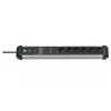 Power extension Brennenstuhl 1391010601 5m 6 AC outlets Indoor Schwarz Silver