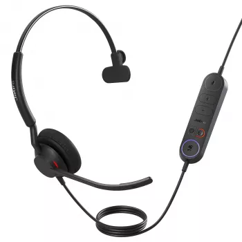 Jabra Engage 40 - (Inline Link) USB-A MS Mono, Kabelgebunden, Büro/Callcenter, 50 - 20000 Hz, 45 g, Headset, Schwarz