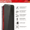 Displex Blickschutz-Displayschutz (10H) für Apple iPhone 13/13 Pro/14/16e/17e, Eco-Montagerahmen, Blickschutzfilter