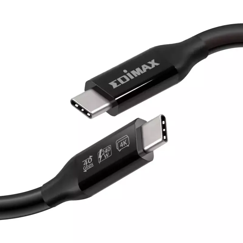 Kabel Edimax UC4 0,5 m 40 Gbit/s Schwarz Stecker auf Stecker