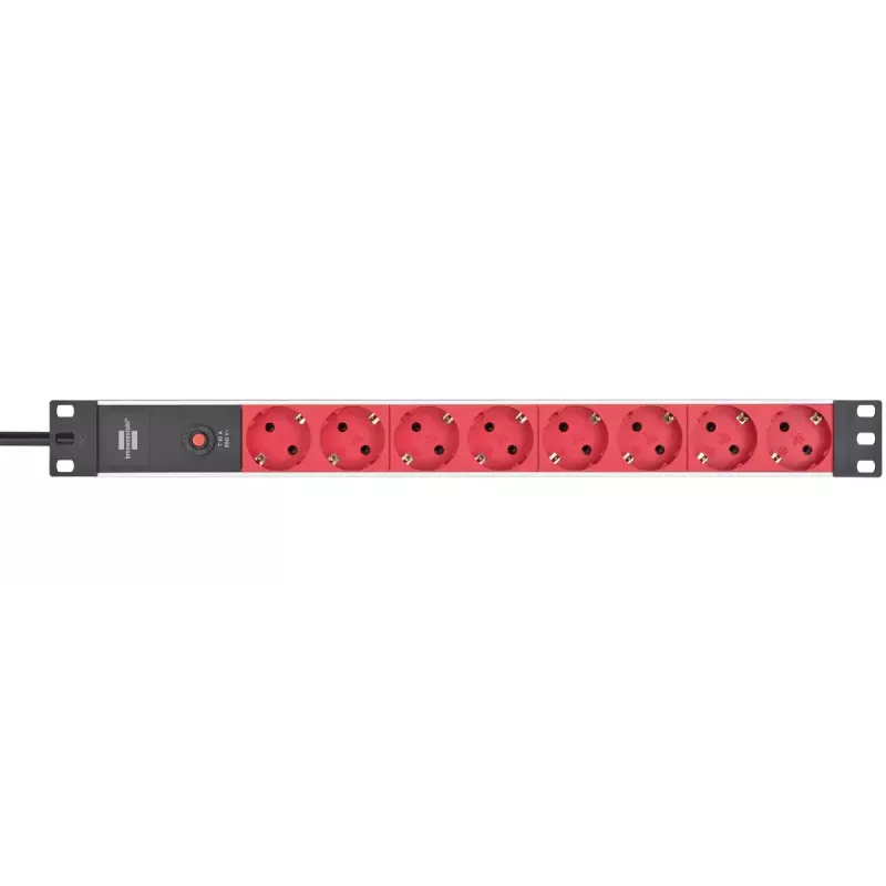 Power Extension Brennenstuhl 1390007118 2m 8 AC Outlets Indoor Schwarz Red