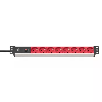 Power Extension Brennenstuhl 1390007118 2m 8 AC Outlets Indoor Schwarz Red