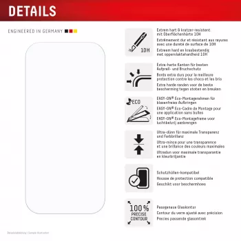 Displex Displayschutz (10H) für Apple iPhone 16 Pro, Eco-Montagerahmen, kratzfest