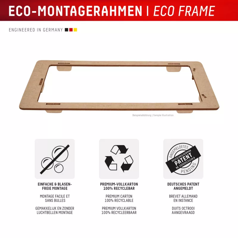 Displex Displayschutz (10H) für Apple iPhone 16 Pro, Eco-Montagerahmen, kratzfest