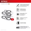 Displex Full Cover Kameraobjektivglas iPhone 16 Pro/16 Pro Max, 10H, vollständiger Kameraschutz, Schnellmontage, 2er-Pack