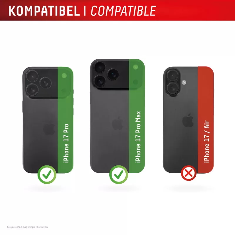 Displex Premium Kameraobjektivglas, iPhone 17 Pro/17 Pro Max Glas, 10H, Einzelringe, DLC, transparent, Quick Mount