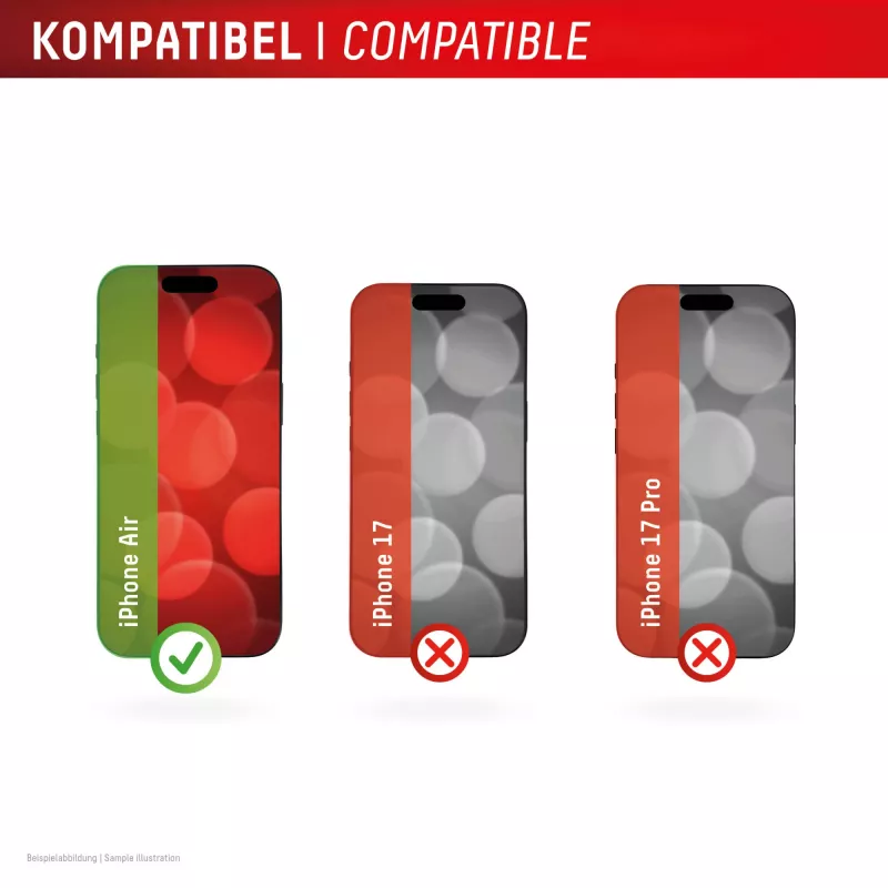 Displex Premium Schutzfolie (Vollabdeckung, 10H) für Apple iPhone Air, Eco Montagerahmen, Vollabdeckung