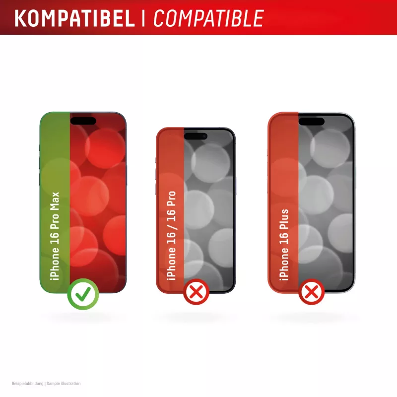 Displex Blickschutzfolie (10H) für Apple iPhone 16 Pro Max, Eco Montagerahmen, Blickschutzfilter