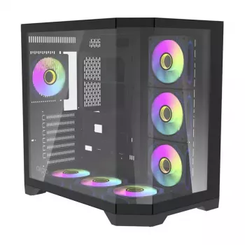 Computergehäuse Darkflash FT418 PRO, ATX, Schwarz