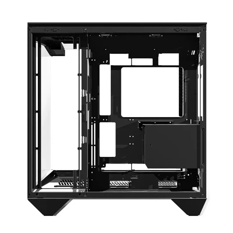 PC-Gehäuse Darkflash DY470 Full Tower — Schwarz, SPCC, unterstützt ITX/ATX, HDD 3,5 Zoll/2,5 Zoll, 1x 120 mm hinten, 120 mm Seitenlüfter
