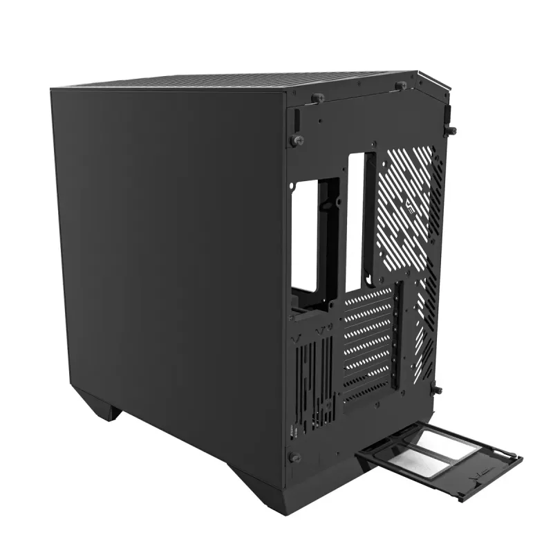 PC-Gehäuse Darkflash DY470 Full Tower — Schwarz, SPCC, unterstützt ITX/ATX, HDD 3,5 Zoll/2,5 Zoll, 1x 120 mm hinten, 120 mm Seitenlüfter