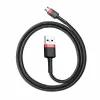 Baseus CAMKLF-B91 Nylon-Ladekabel, robust, Daten & Laden, CQ3.0 2.4A, USB auf Micro-USB, 1 m, Schwarz-Rot
