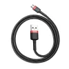Baseus CAMKLF-B91 Nylon-Ladekabel, robust, Daten & Laden, CQ3.0 2.4A, USB auf Micro-USB, 1 m, Schwarz-Rot