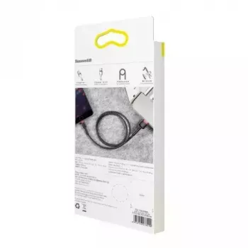 USB-A-auf-Lightning-Kabel Baseus CALKLF-C19 2 m – Aluminiumgehäuse, 1,5 A, schwarz/rot