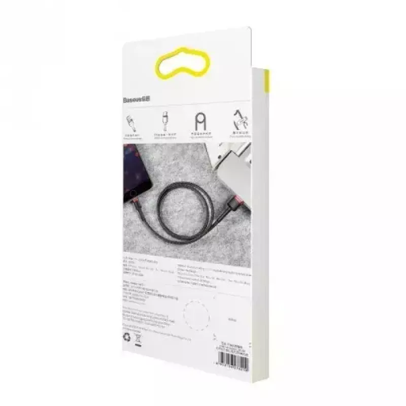 USB-A-auf-Lightning-Kabel Baseus CALKLF-C19 2 m – Aluminiumgehäuse, 1,5 A, schwarz/rot
