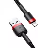USB-A-auf-Lightning-Kabel Baseus CALKLF-C19 2 m – Aluminiumgehäuse, 1,5 A, schwarz/rot