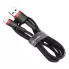 USB-A-auf-Lightning-Kabel Baseus CALKLF-C19 2 m – Aluminiumgehäuse, 1,5 A, schwarz/rot