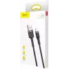 USB-A-auf-Lightning-Kabel Baseus Cafule (CALKLF-CG1) – Nylongeflecht, QC3.0 1,5 A, 2 m, Grau/Schwarz