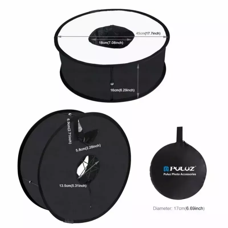 Softbox-Diffusor Puluz PU5145 45 cm rund leicht für Fotobeleuchtung