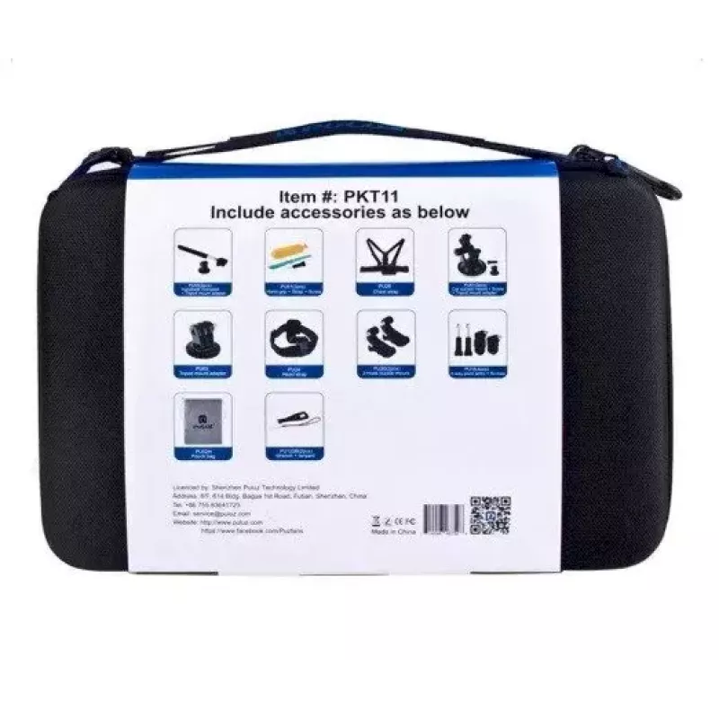 Zubehörset Puluz PKT11 für Sportkameras – 20 Teile, kompatibel mit Osmo Action 5 Pro