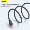 USB 2.0 Datenkabel Baseus Jelly Lightning auf USB-A 1,2 m, Schwarz