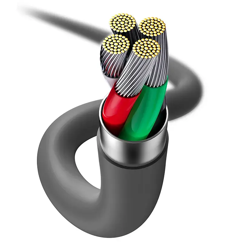 USB 2.0 Datenkabel Baseus Jelly Lightning auf USB-A 1,2 m, Schwarz