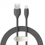 USB 2.0 Datenkabel Baseus Jelly Lightning auf USB-A 1,2 m, Schwarz
