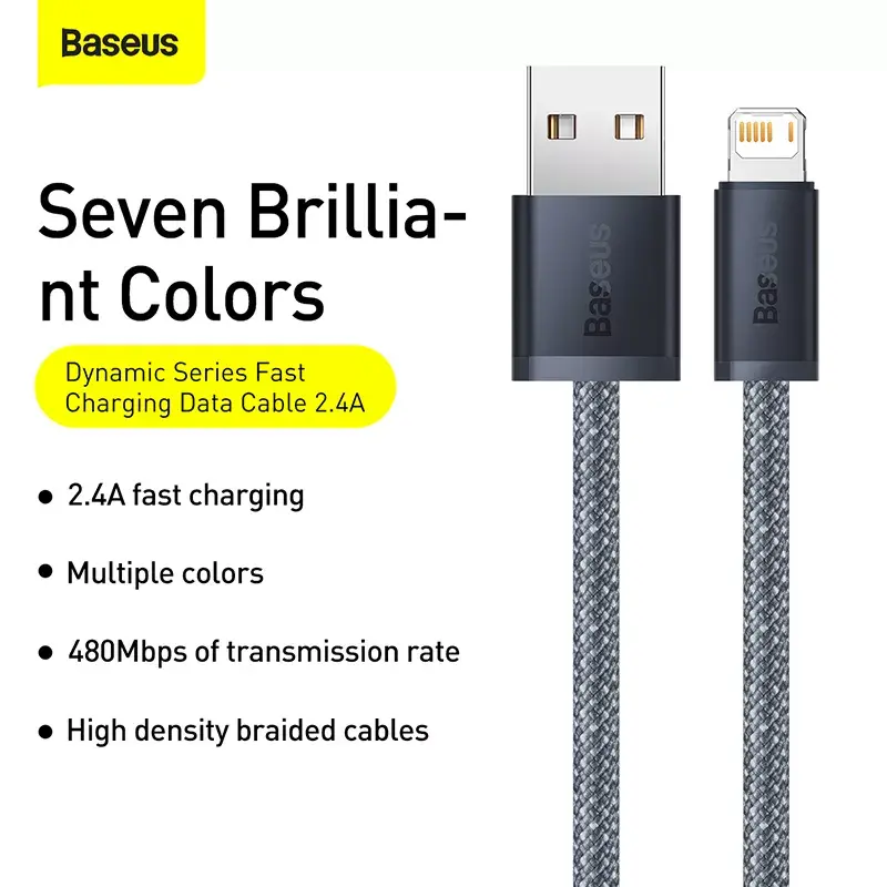 Baseus Dynamic 2m Grau Lightning auf USB-A Kabel