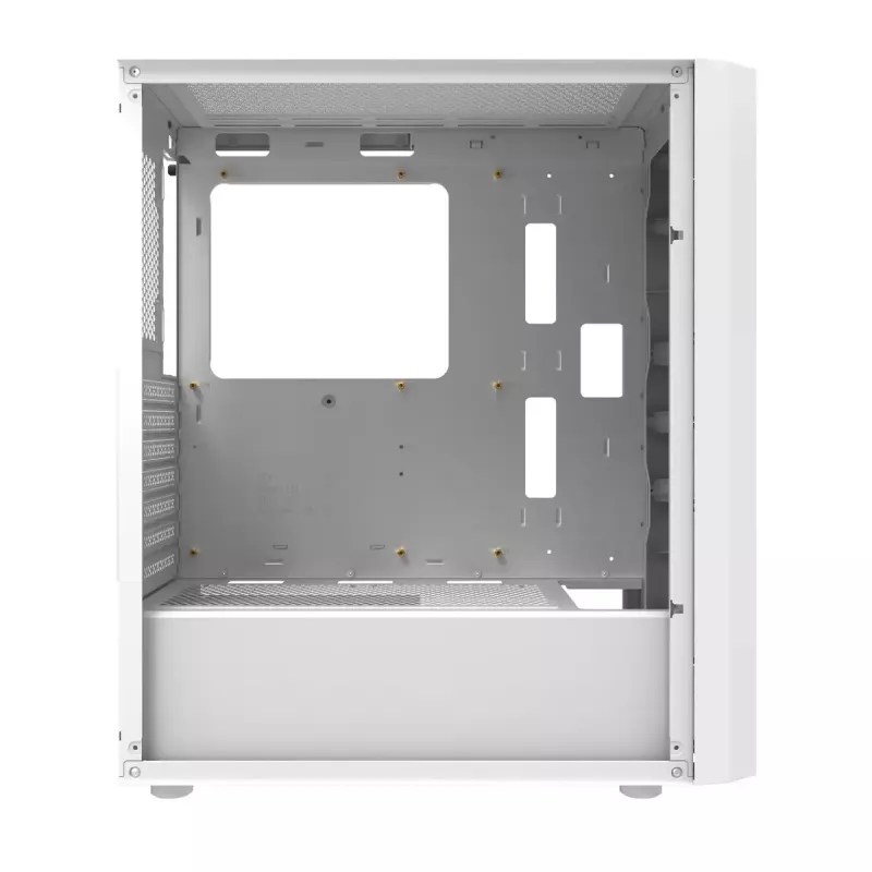 Computer case Darkflash DK351 WHITE Midi Tower, Micro ATX/ATX/ITX, temperaturgehärtetes Glas, weiß, 200×390×450 mm